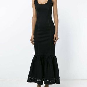 Alessandra Rich Stretch Denim Embellished Dress